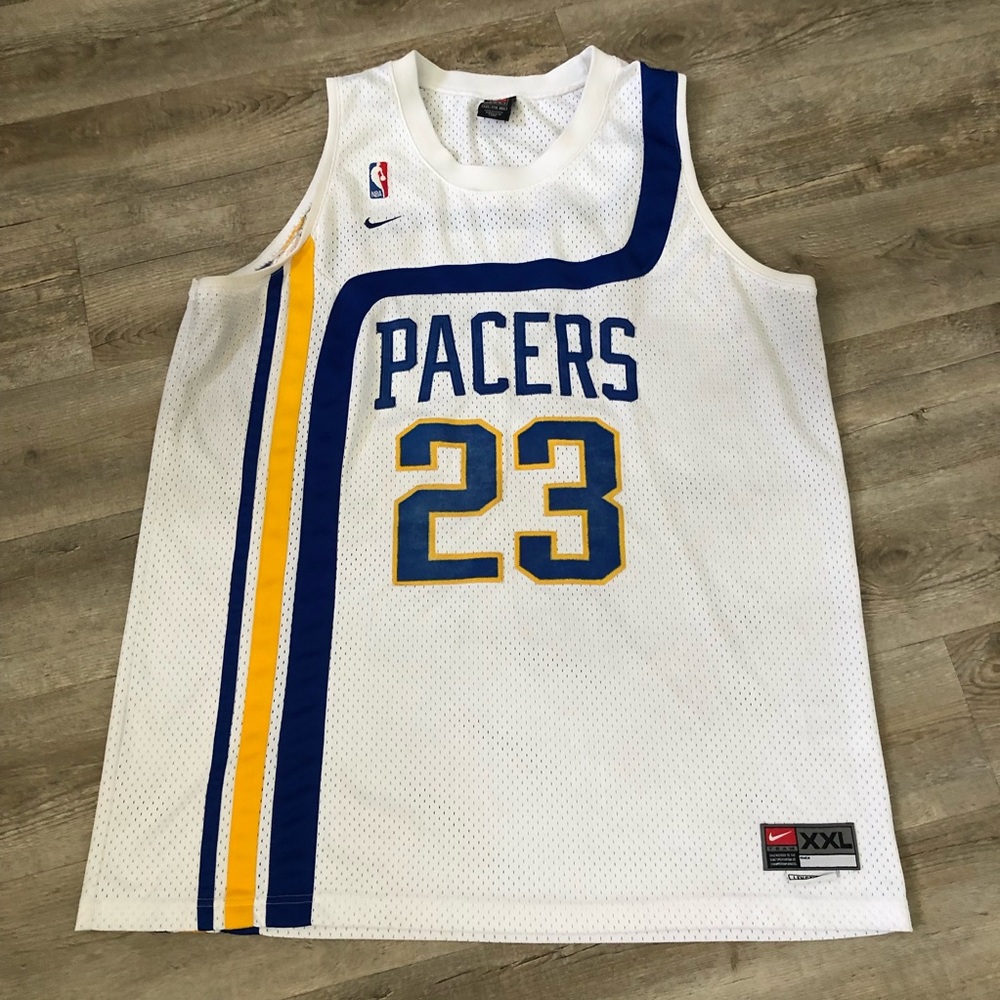 Nike Team Ron Artest Indiana Pacers Jersey #23  White Men’s Size 2XL Length +2